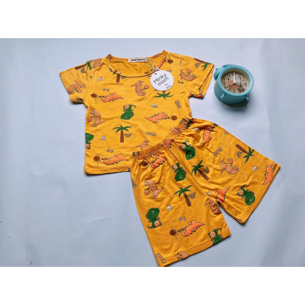 [HCM] Bộ quần áo trẻ em 5-17kg, vải Cotton Minky mom thun lạnh siêu mát, thun Việt Nam (NamyShop39)