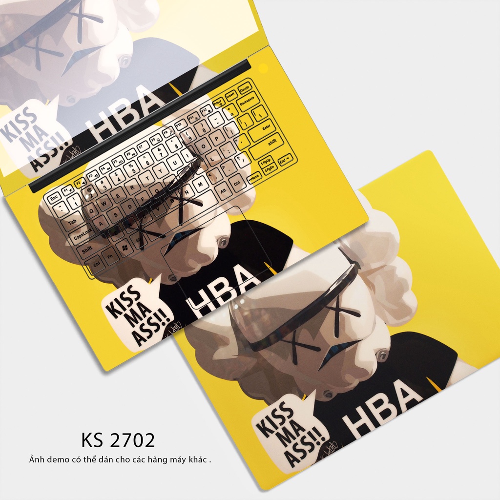 Skin Dán Laptop Mẫu Bearbrick - Decal dán dành cho mọi loại laptop - Lột bỏ không bị để lại keo