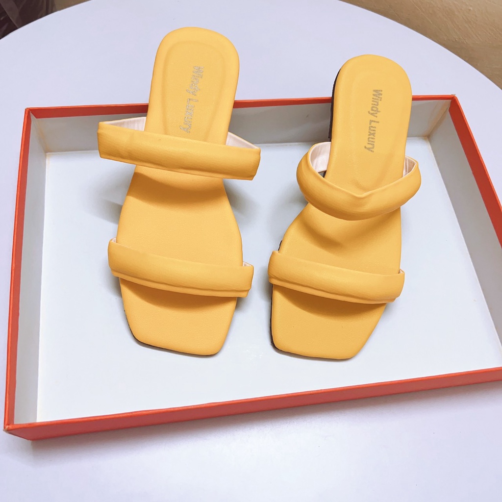 DÉP LÊ NỮ HOT TREND 2 QUAI PHỒNG ĐẾ BỆT ĐI CỰC XINH