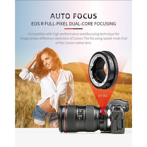 (CÓ SẴN) Ngàm chuyển AF Auto Focus Viltrox EF-R2 cho ống kính Canon EF/EF-S và EOS R/RP - Viltrox EOS R và Viltrox EOS M