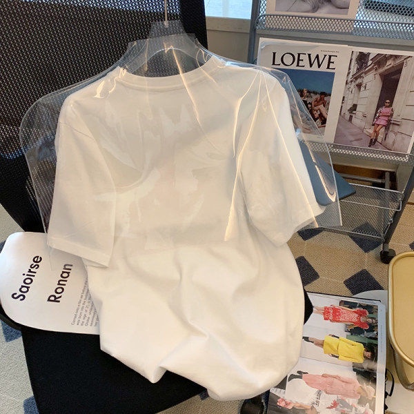 Áo Thun Cotton Tay Ngắn Dáng Rộng In Hình Hoa Tulip Thời Trang Mùa Hè Hàng Mới Dành Cho Bạn Nữ