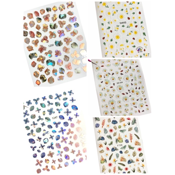 Sticker hình dán Hoa-Lá.Hơn 100 mẫu