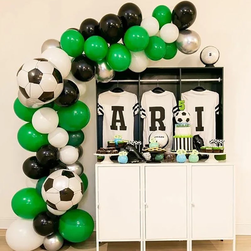 Set 55 Bong Bóng Lá Nhôm 22inch 4d Chủ Đề Bóng Đá Trang Trí Tiệc Sinh Nhật
