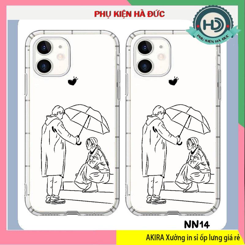 ốp lưng iphone in hình dễ thương chất liệu dẻo trong chống sốc viền có gân dày 1.5 mm mã NN14 Akira case