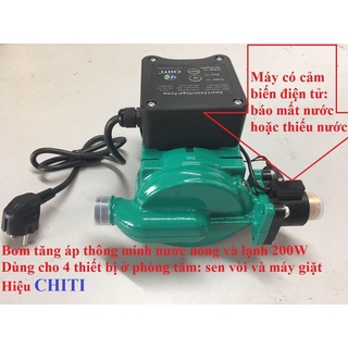 Máy bơm tăng áp dùng nước nóng 200w CHITI 20TKM-200A, bơm tăng áp điện tử thông minh lắp sau téc nước