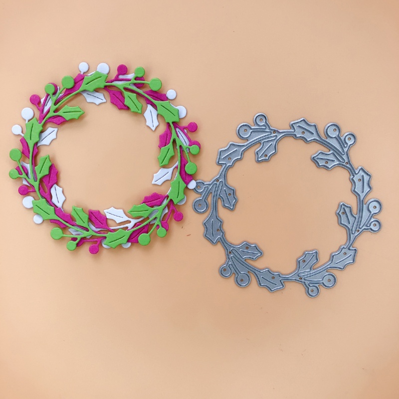 Khuôn Cắt Giấy Làm Từ Kim Loại Hình Chiếc Lá Trang Trí Scrapbook