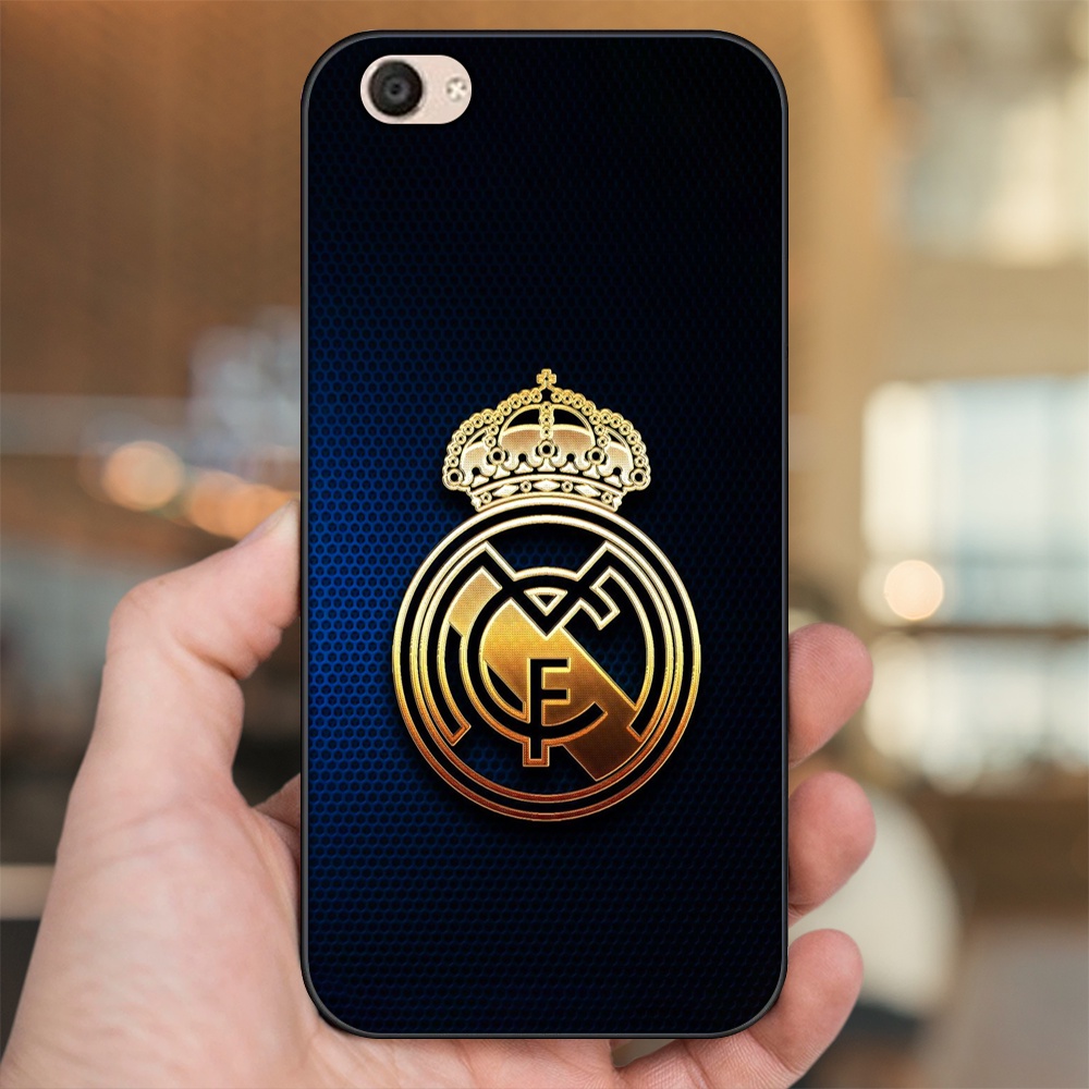 Ốp lưng Vivo V5, V5 Plus viền đen in hình Real Madrid