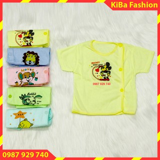 Áo cộc tay cho Bé sơ sinh chất cotton cho bé từ 2-5kg - ACSS - áo sơ sinh / áo sơ sinh cho bé / áo sơ sinh cộ