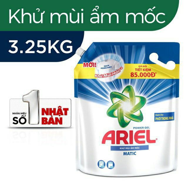 Nước giặt Ariel Matic túi 3.2kg Và 3.5kg
