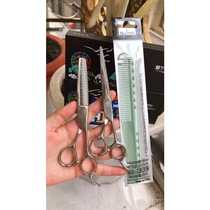 Bộ kéo cắt tóc titan cao cấp MJJ60