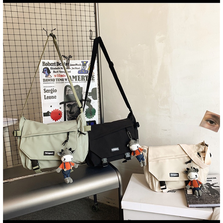 Túi Đeo Chéo Nữ vải canvas Túi Đeo Vai đi học đi chơi phong cách Hàn Quốc Thời Trang Hazin