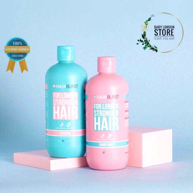 Cặp dầu gội xả Hair Burst giúp tóc chắc khoẻ chai 350ml