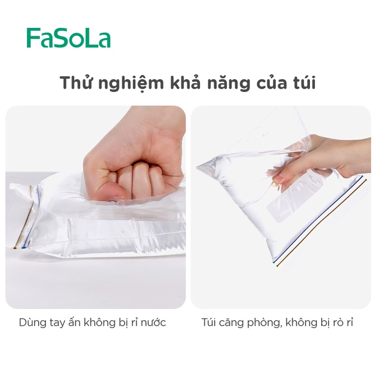 Túi zip bảo quản thực phẩm - hộp 10-20 túi FASOLA FSLSH-013