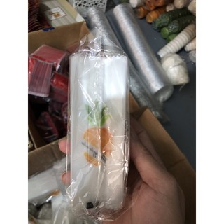 Túi nilon đựng bánh dứa màu trắng hình quả dứa vàng tập 100 cái