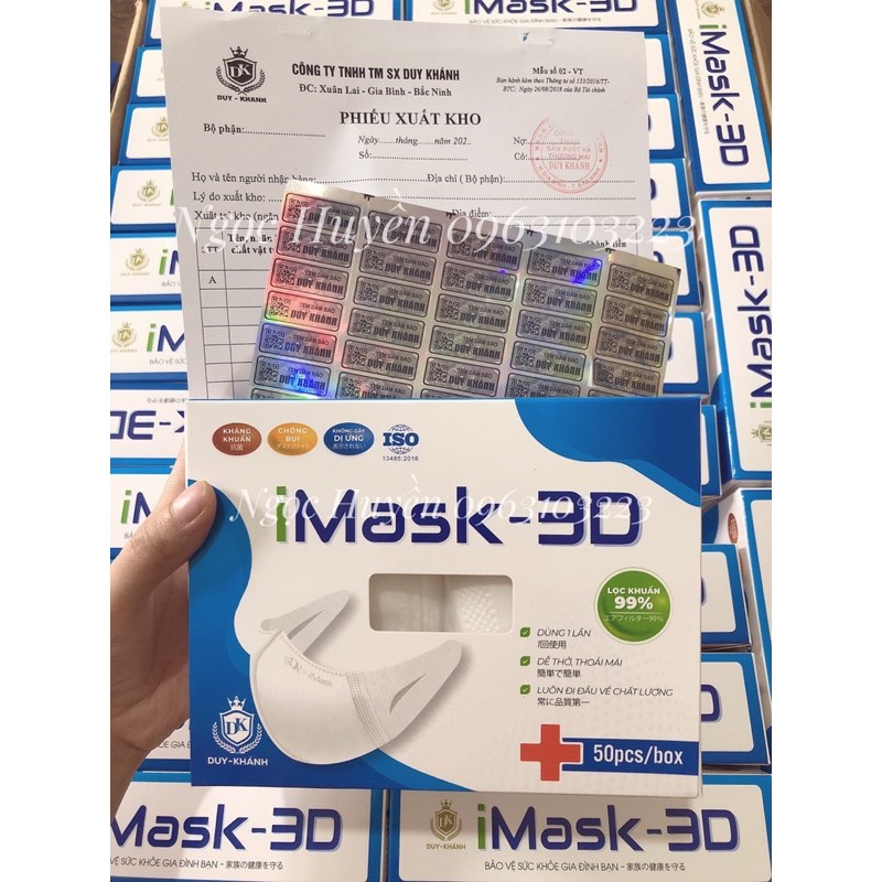 Khẩu Trang Hoạ Tiết 3D Mask Duy Khánh Kháng Khuẩn Chính Hãng Công Ty LOẠI ĐẸP