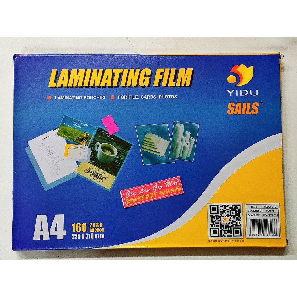 Giấy ép Plastic 80MIC A4 Chính hãng Yidu - Giấy ép 80MIC A4