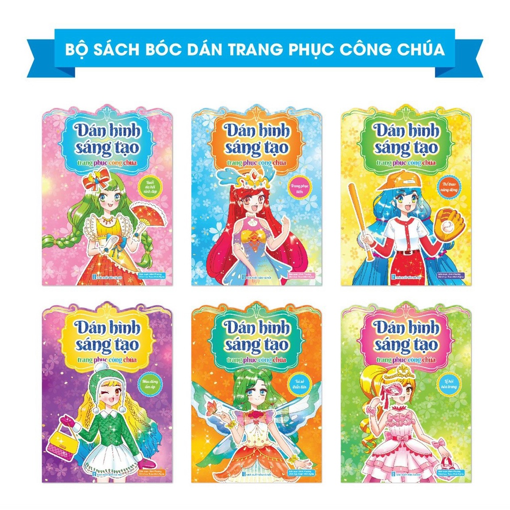 Sách - Dán Hình Sáng Tạo Trang Phục Công Chúa (Bộ 6 Cuốn)