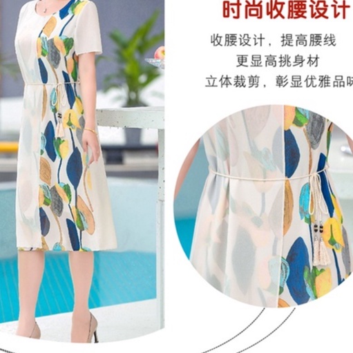 Đầm Trung Niên Sang Trọng Cao Cấp VITALY,Váy Lụa Nữ Cho Mẹ Đẹp Đi Chơi Dự Tiệc Du Lịch Dáng Dài Suông 30,40,50 Tuổi MX40