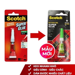 Keo dán đa năng nhanh khô siêu dính Super Glue 3M Scotch AD113 Single Use 2gram
