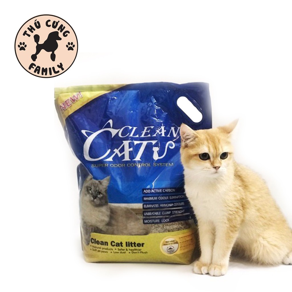 Cát Vệ Sinh Cho Mèo, Than Hoạt Tính 8L - CLEAN CAT