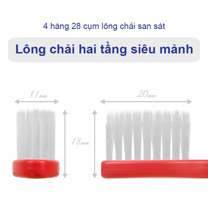 Bàn Chải Cỡ Trung ECO Siêu Mảnh 2 Tầng Cho Trẻ (Trên 8 Tuổi) Wedent Junior ToothBrush Gomimall (Màu Ngẫu Nhiên)