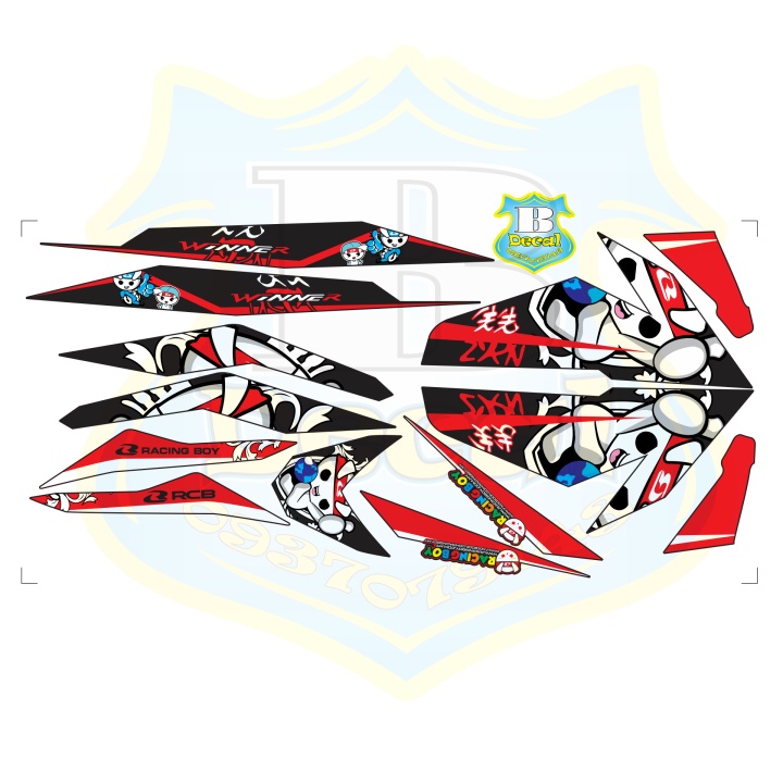 ( Quí khách vui lòng mang ra tiệm cho thợ dán ) Tem winner v1 racing boy