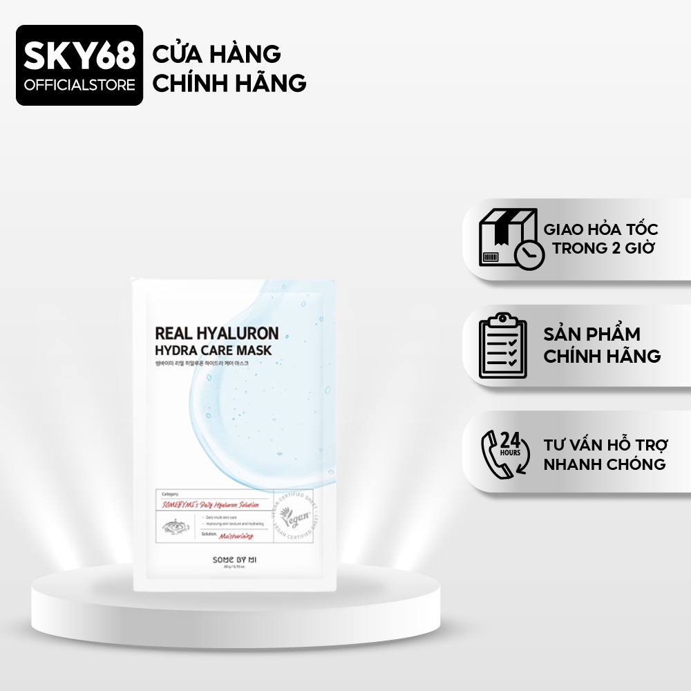 Mặt Nạ Cấp Nước Chiết Xuất Hyaluronic Acid Some By Mi Real Hyaluron Hydra Care Mask 20g - Hyaluron