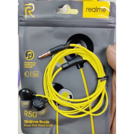 Tai Nghe In-Ear Oppo Realme R50 Ban Đầu Tai Nghe Dây Từ Dệt Giao Diện 3.5 Mm