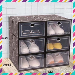 Combo5 hộp đựng giày đen size lớn, chịu lực tốt giá rẻ
