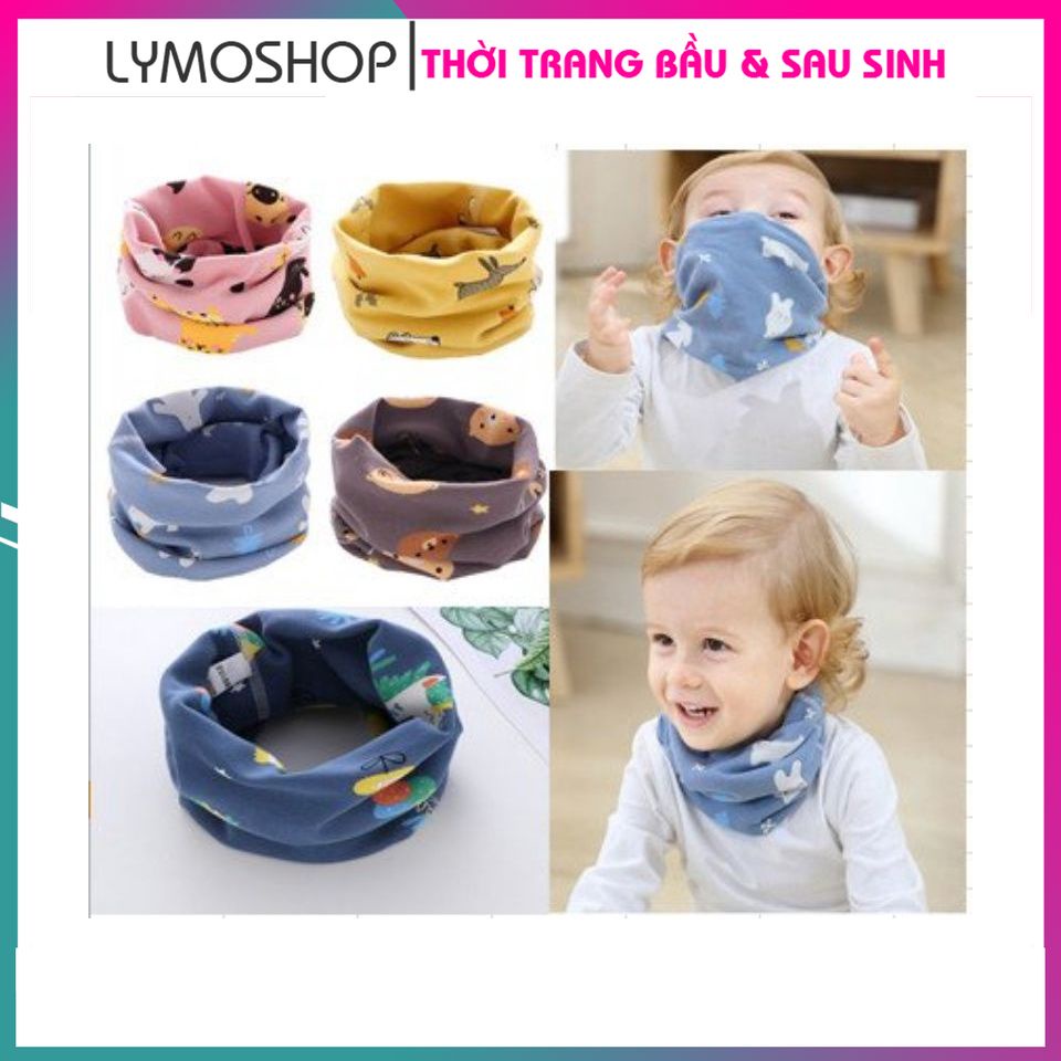 Khăn ống quấn cổ đa năng giữ ấm cổ cho trẻ chất cotton mềm mịn