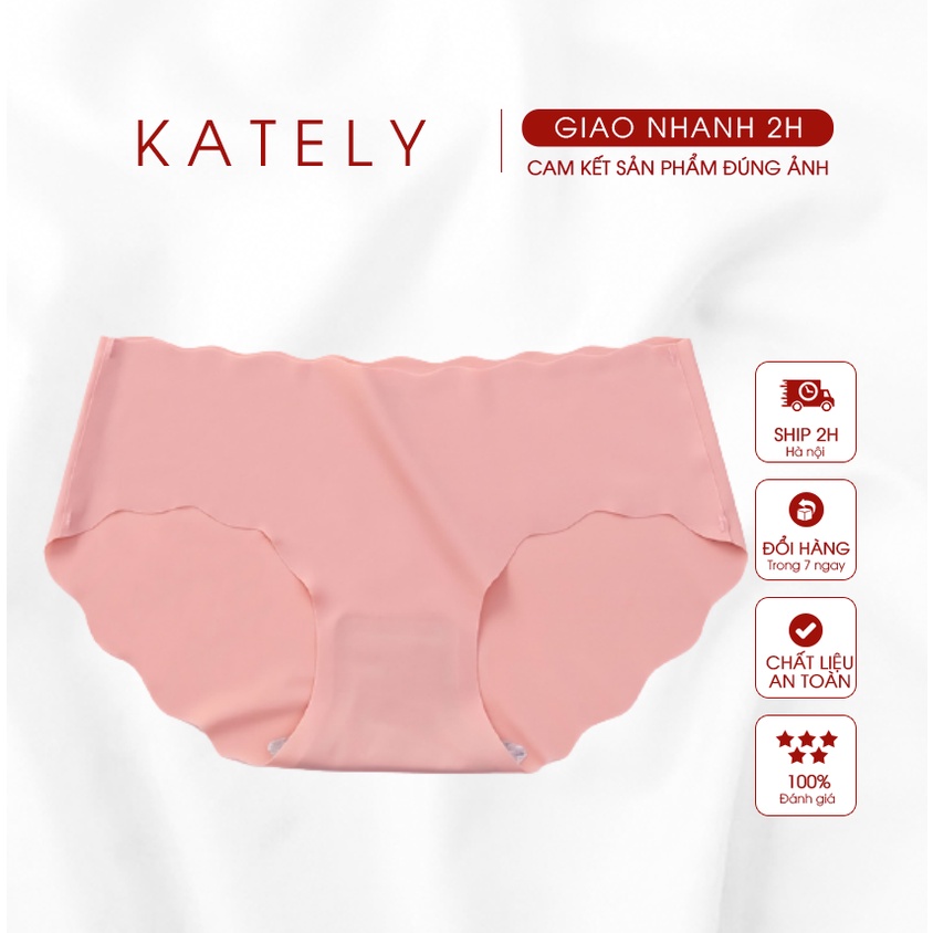 Quần lót đúc su Kately viền sóng, chất liệu thun lạnh, thoáng mát. siêu mỏng để diện đồ bò sát QLVLC001