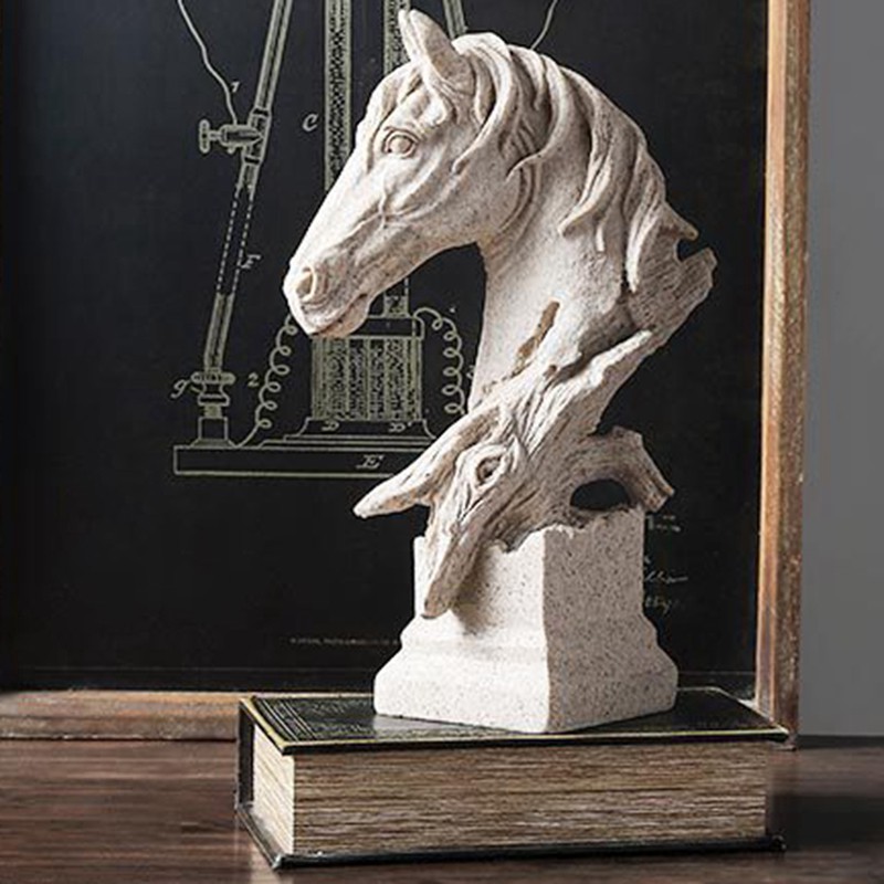 Tượng đầu ngựa trừu tượng trang trí phong cách Bắc Âu nhiều màu tùy chọn