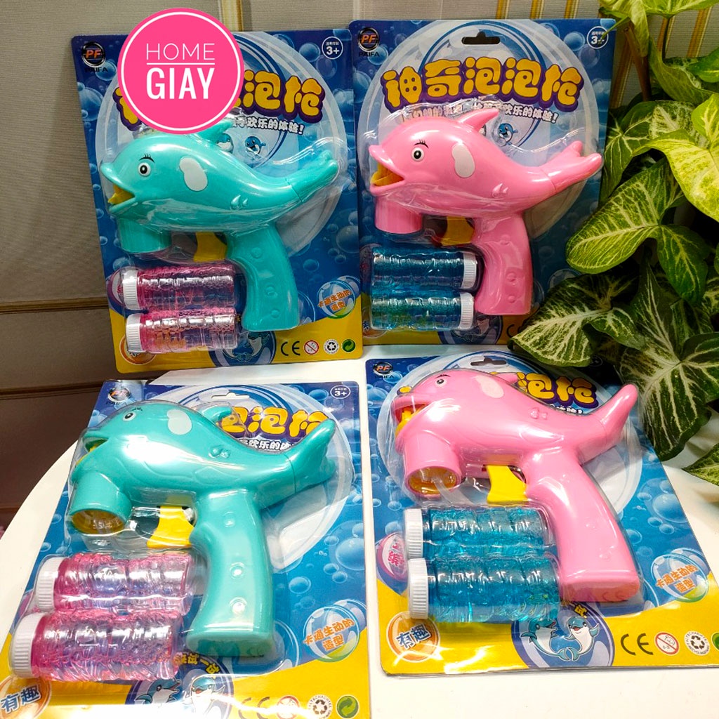 Đồ Chơi Súng Bắn Bong Bóng Xà Phòng Hình Cá Heo Dành Cho Bé shop home giay