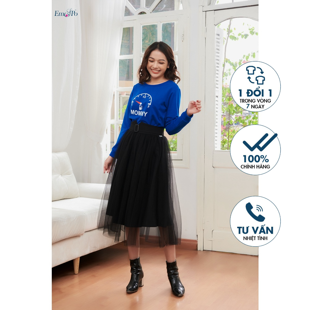 Áo thun nữ Emspo cổ tròn họa tiết đồng hồ ATL0418