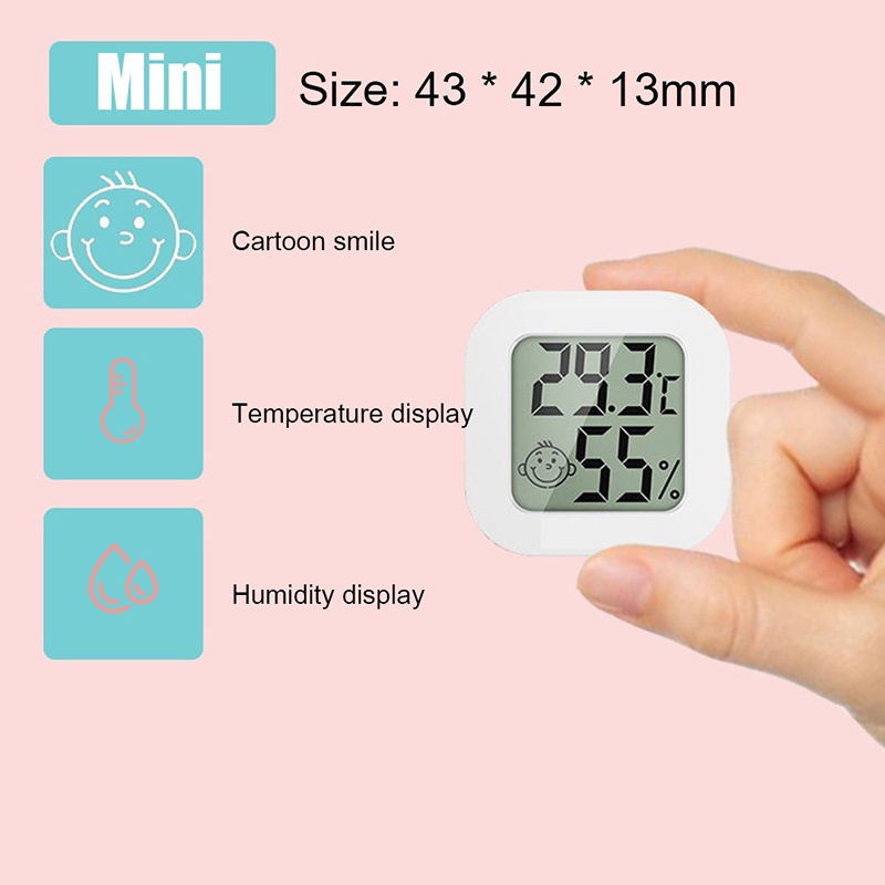 Nhiệt Kế Kỹ Thuật Số Mini Màn Hình LCD Cảm Biến Nhiệt Độ Phòng