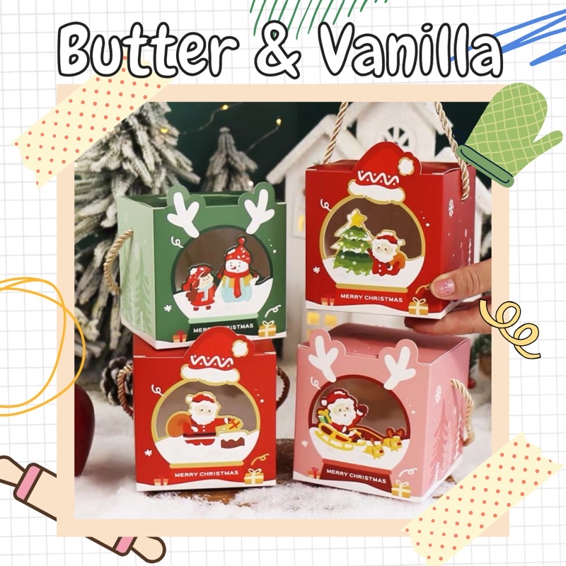 Combo 10 Hộp Giấy Đựng Bánh Kẹo Giáng Sinh