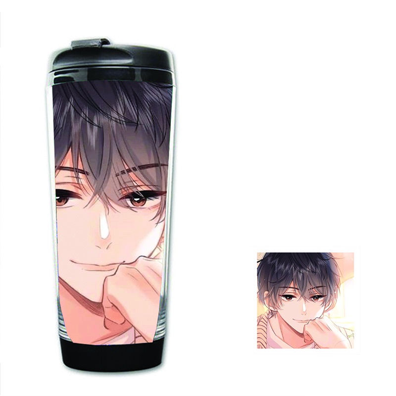 Bình nhựa đựng nước in hình VỤNG TRỘM KHÔNG THỂ GIẤU - Tình Yêu Thầm Kín manhua tiện lợi để đồ uống xinh xắn