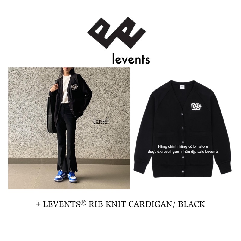 LEVENTS® RIB KNIT CARDIGAN / Black