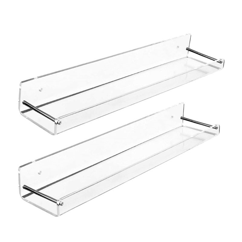 Set 2 Giá Đỡ Dầu Gội Gắn Tường Bằng Acrylic Tiện Dụng Cho Phòng Tắm
