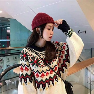 Áo len họa tiết noel