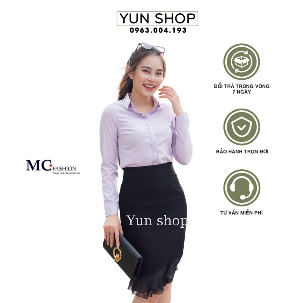 Áo Sơ Mi Công Sở DàiTay - MC Fashion A198 MàTím Nhạt