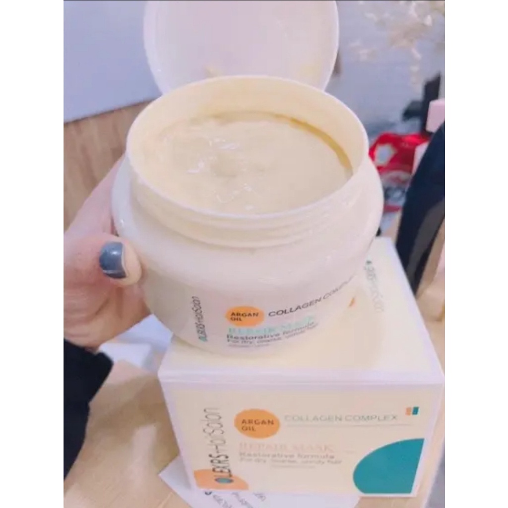 Kem Ủ Tóc Olexrs Hairsalon Argan Oil Collagen Complex 500ML Phục Hồi Tóc Hư Tổn