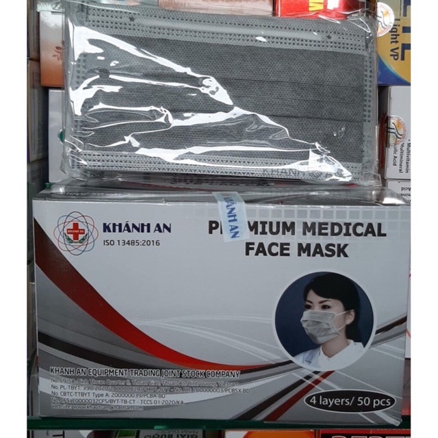[ HÀNG CHÍNH HÃNG]Khẩu trang Y TẾ KHÁNH AN 4 lớp than hoạt tính khánh an | BigBuy360 - bigbuy360.vn