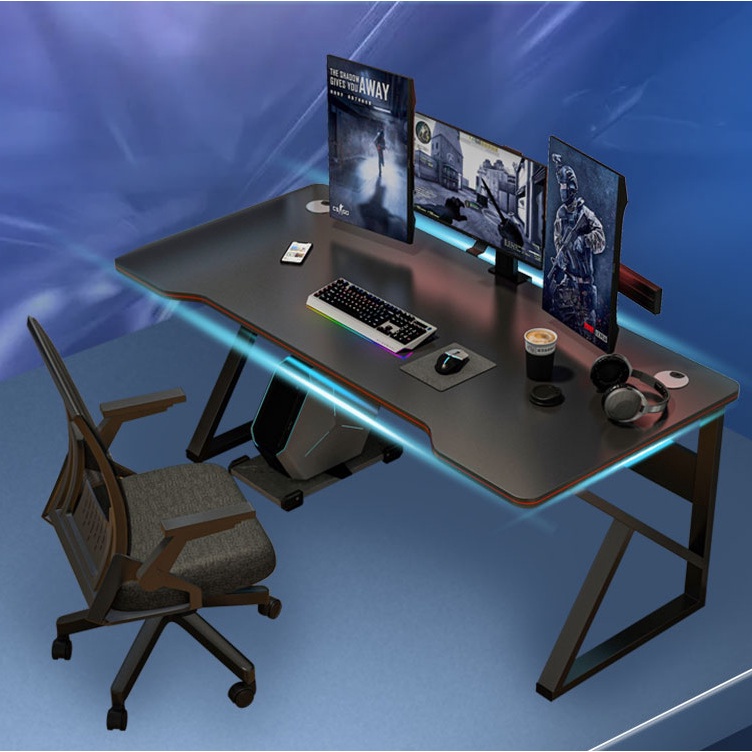 Bàn gaming chân sắt chữ K Z U đầy đủ kích thước, bàn làm việc học tập thông minh lắp ráp dễ dàng mẫu mới nhất