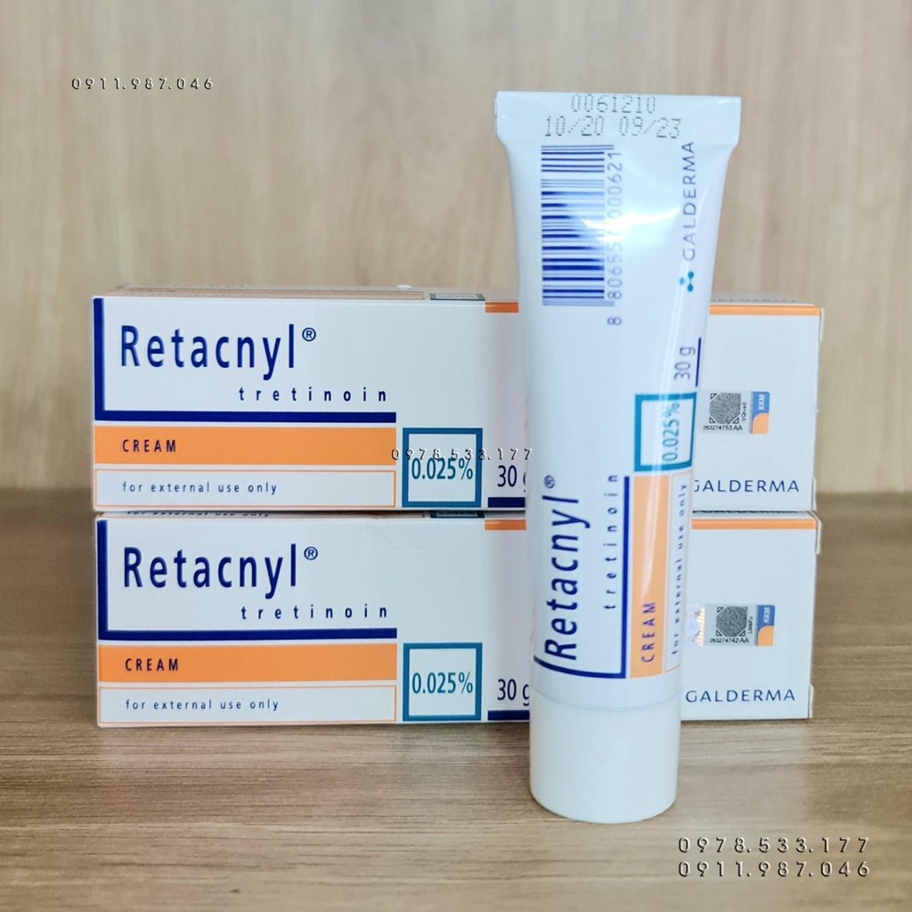 Tretinoin Retacnyl Cream 0,025%, 0.05% [Date mới]- Kem hỗ trợ giảm mụn trẻ hóa da