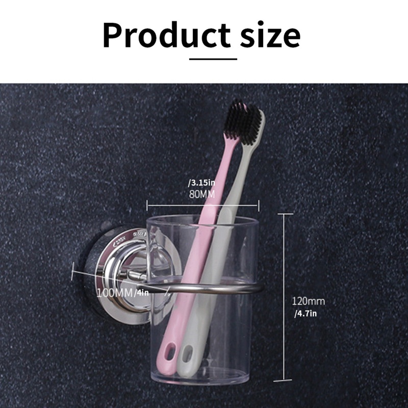 Aoto Giá Đỡ Bàn Chải Đánh Răng / Kem Đánh Răng Hít Tường Không Đục Lỗ Cho Nhà Bếp Nhà Tắm