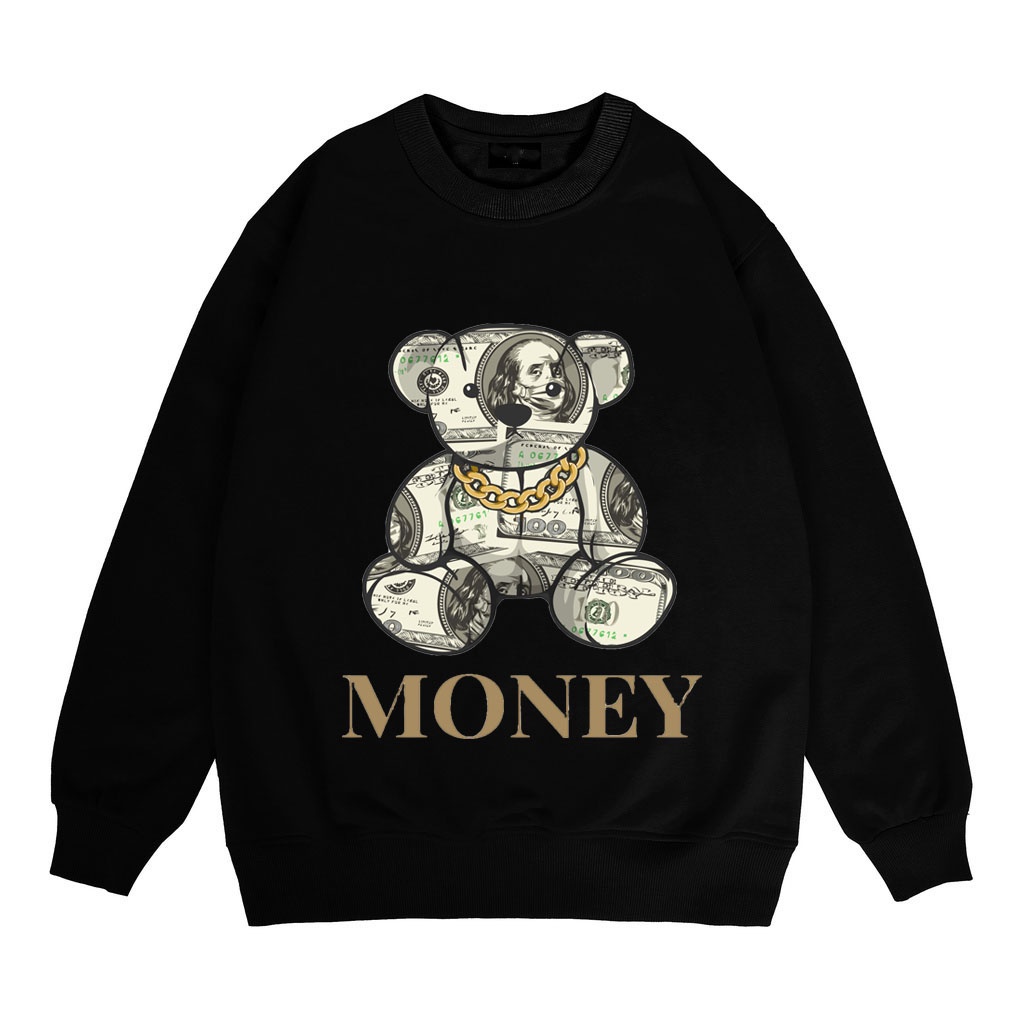 SWEATER GẤU MONEY FORM RỘNG TRƯỚC NGỰC UNISEX