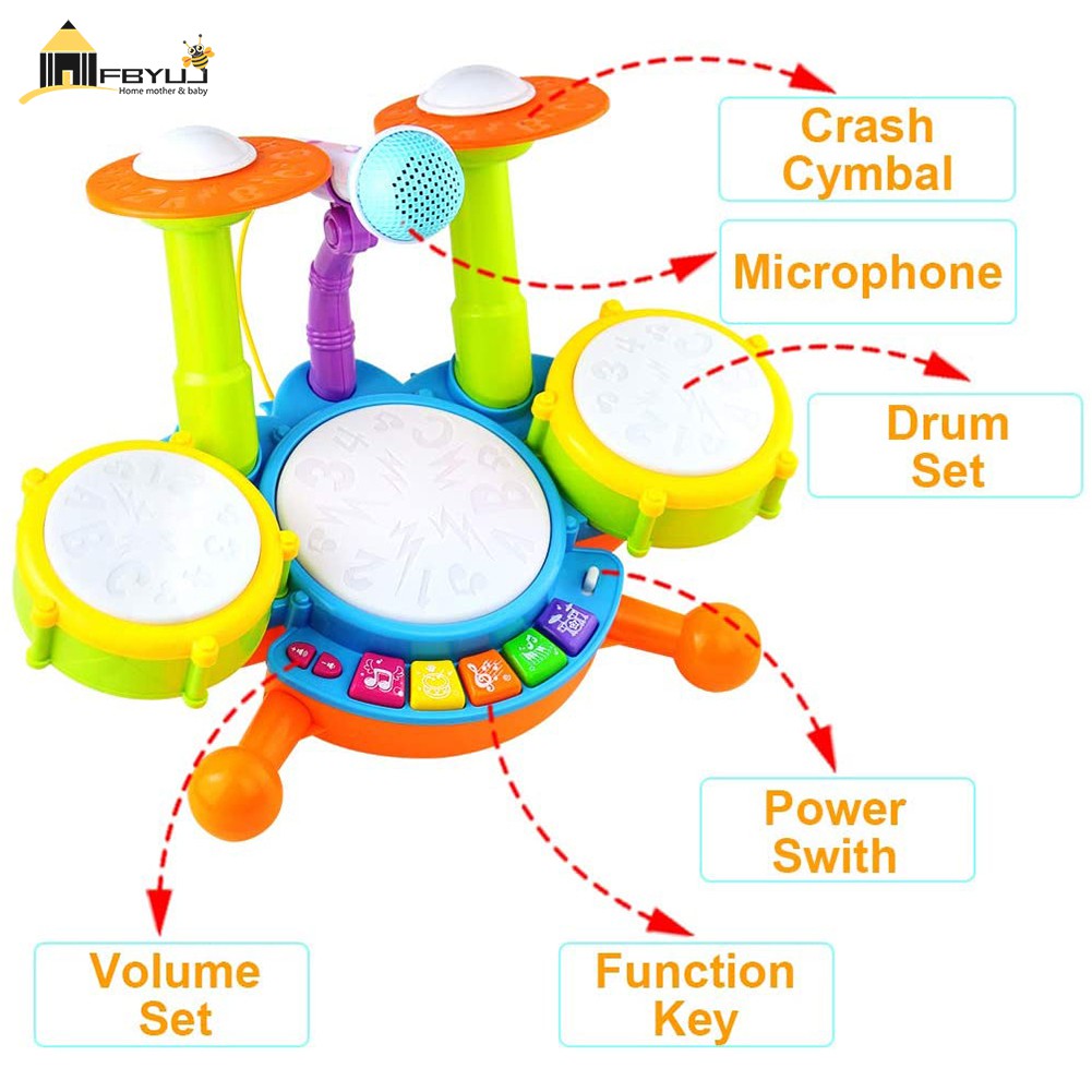 Bộ Trống Điện Đồ Chơi Cho Bé