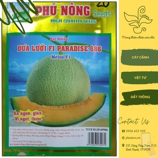 Hạt giống phú nông - dưa lưới gói 10 hạt - hạt giống - rau ăn quả