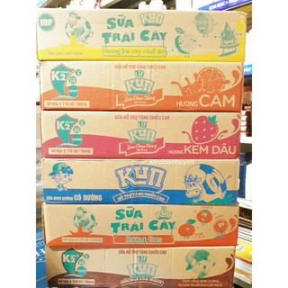 Thùng 48 hộp sữa trái cây Kun 180ml , 110ml